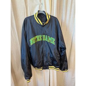Vtg‎ Notre Dame Steve & Barry's NCAA Football Bomber Varsity Jacket Mens XXL